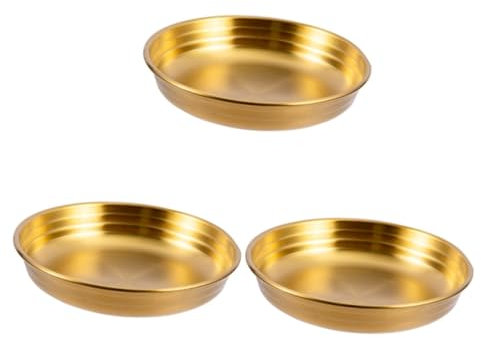 Cabilock 3 Pezzi Piatto Di Sottaceti In Acciaio Inox Piatti Di Salsa Piatto Di Spezie Piatto Di Sapore Antipasti Piatti Piatto Di Spezie Cibo Ciotole Per Immersione Piattino In Acciaio
