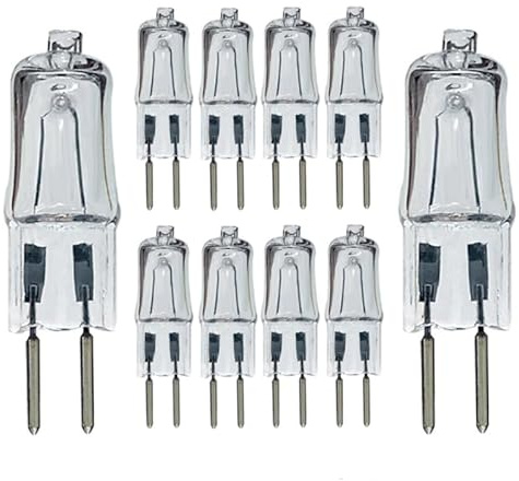 LEDLOCLB G5.3 Halogen Bulb 24V Warm White 2700K 100W 150W 200W 250W is Suitable for Chandeliers, Track Lights, Landscape Lights, Table Lights, 10-piece,150W