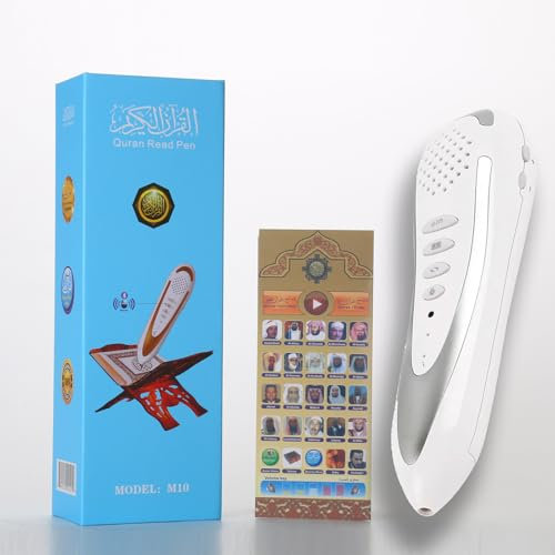 16GB Quran Pen Reader with 22 Multilingual Reciters, Digital Quran Translator, Rechargeable Talking Pen for Muslims, Ramadan and Islamic Gift (Book Not Included)
