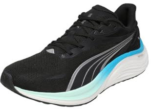 Puma Chaussures de Course Electrify Nitro 4Road pour Homme, Puma Black Mint Melt Speed Blue, 44 EU