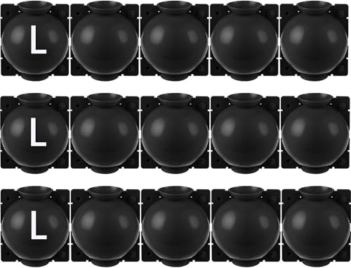 Laufunjoy 15 Pezzi Propagatori Alta Pressione, Scatola Radicamento Piante Riutilizzabile Dispositivo Innesto a Sfera Propagazione Scatola Radici Piante Giardino Assistita (L, Nero)