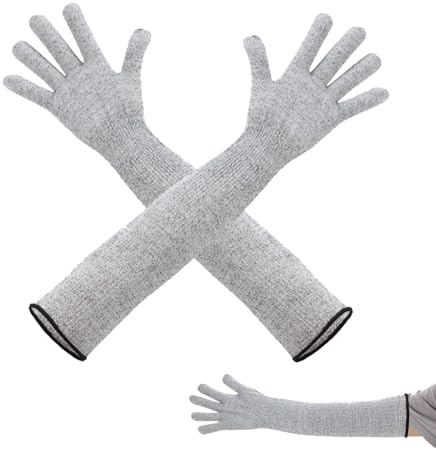 WADY Lot de 50 gants de protection de jardinage, longs gants de jardinage, manches résistantes aux coupures, manchons résistants aux coupures, manchons de jardin résistants aux coupures, manchons de