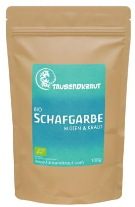 Schafgarben Tee BIO (100g) | Premium Kräutertee aus Blüten & Kraut | Frauenkraut aus biologischem Anbau | Naturbelassene Qualität für Tee & Wellness | Schonend getrocknet