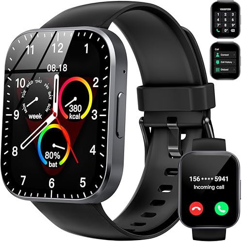 OUKITEL Montre Connectée Homme Femme avec Appel Bluetooth, 1.91 HD Smartwatch, Montre Connectee Sport Etanche IP68, 140+ Modes Sportifs avec Podometre/Sommeil/Cardiofrequencemetre pour Android/iOS