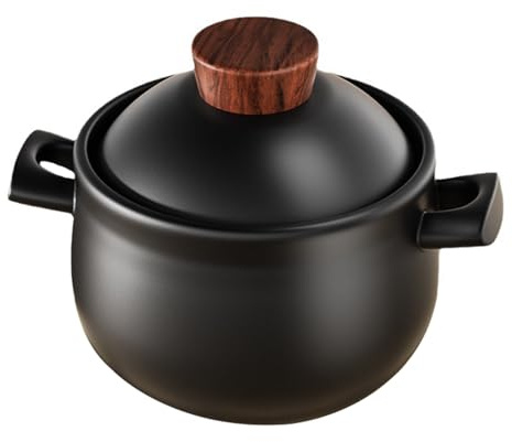 Pentola Casseruola, Pentola Calda In Ceramica Giapponese Donabe, Pentola In Argilla In Terracotta Pentola Donabe Pentola for Stufato Pentola for Zuppa Pentola Da Cucina(4.6L)