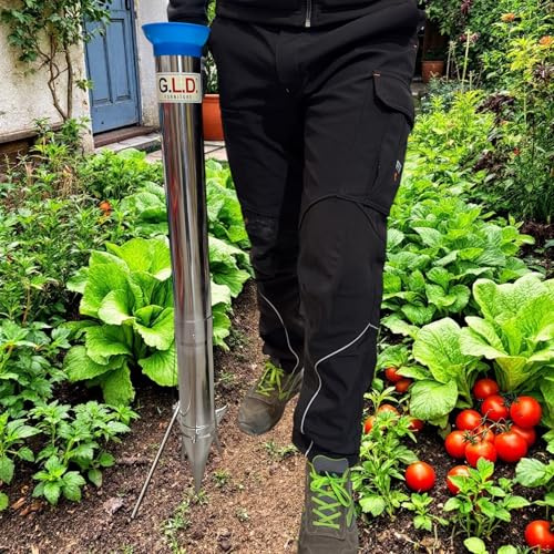 G.L.D. Forniture Trasplantador rápido 3 bocas para plantar plántulas bulbos semillas plantas jardín huerto original plantador tres bocas sembradora plantador plantador de bulbos y hortalizas