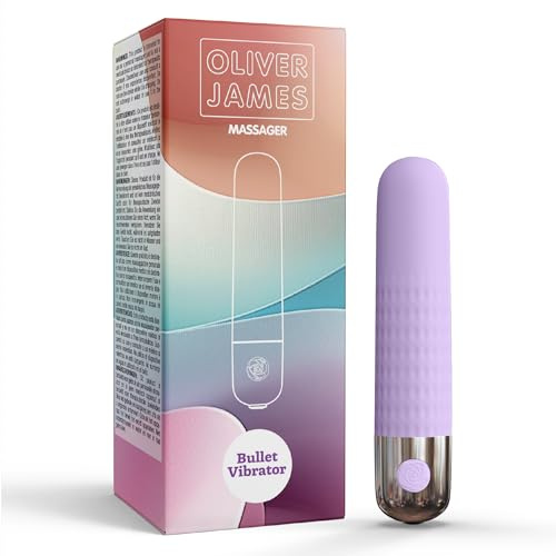 Vibrador bala de Oliver James: vibrador bala recargable con 10 modos de placer, silicona segura para el cuerpo, juguete sexual discreto para mujer, juguete sexual para adultos (lila pastel)