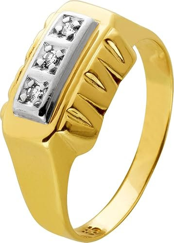 Ch.Abramowicz Diamantring Gold Weißgold 585 14K Diamanten Antikschmuck 18