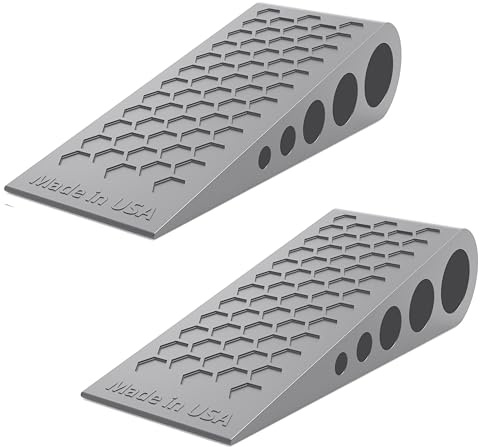 Door Stoppers for Bottom of Door Premium Floor Rubber Door Stop Wedge Made in USA Heavy Duty Honeycomb Design for Carpet, Tile, Ideal for Home, School, Commercial, Gray 2-Pack