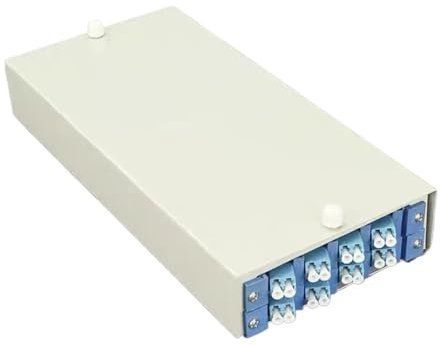 GHZHANG 2pcs 8 port optical fiber terminal box thickened fully equipped with 2/4/6/8/12 core FC SC ST LC optical cable box(16cores LC)