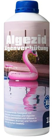 Algezid Algenverhütung 1L – Hochwirksames, schaumfreies Algizid für Pool & Whirlpool – Gegen grüne, braune & Schwarze Algen – Algenmittel zur Vorbeugung & Reinigung