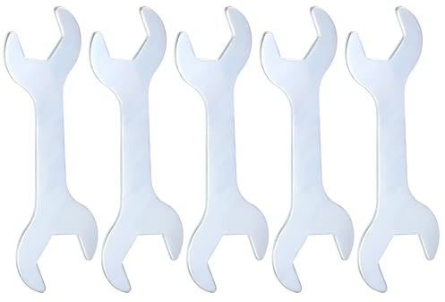 QUARKZMAN 5Pcs Clé à Fourche Doubles Fines 21mm x 24mm Métrique Clé Plate Extra Fine et Petite, Galvanisée, pour Réparation Automobile et Assemblage de Meubles
