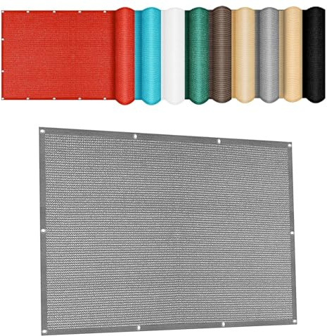 Balkon Sichtschutz 1.3 x 2.6 m Windschutz UV Schutz Balkonverkleidung Sichtschutz Leicht Und Haltbarkeit für Carport Zaun Außen, Grau