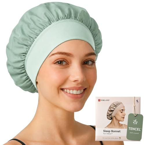 TORLAND Bonnet Schlafhaube aus 100% Tencel™ Holzfaser – vegane Seidenhaube zum Schlafen mit verstellbarem Elastikband | besonders pflegeleicht, Oeko-TEX® Standard 100 Zertifiziert