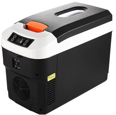 Frigo Voiture Mini Congelateur Pas Cher Glaciere A Compression 12 V/24 V/220 V Numérique Réfrigération Rapide for Maison Camion Voiture Et Camping 12 L(Brown)