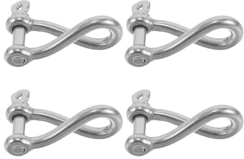 SUPVOX 4 Piezas Grilletes Giratorios de Acero Inoxidable Tornillo Resistente para Aparejos Marinos Accesorios Barco para Anclaje Elevación y Amarre Vela y Pesca
