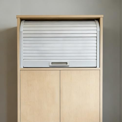 Kit de porte à lamelles, volet roulant, Kit de porte à tambour escamotable verticale, plusieurs tailles personnalisables(28x20in/71x50cm)