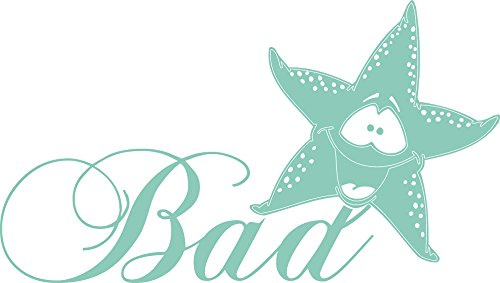 GRAZDesign Türschild Badezimmer Bad Seestern | Türaufkleber selbstklebend für Türen aus Holz, Glas, Metall | Wandtattoo selbstklebend - 57x32cm / 055 mint
