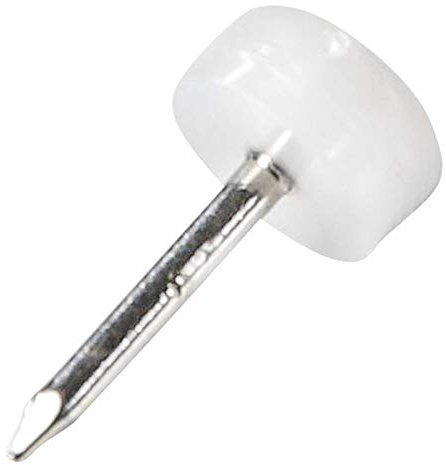 Adsamm® / 16 x Kunststoffgleiter mit Nagel/Weiß/Ø 10 mm/rund/Möbelgleiter mit Nagel/Möbel- und Bodenschutz in Adsamm® Qualität