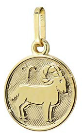 NKlaus Bélier Signe astrologique 333 or jaune 8 carats 12mm Pendentif Zodiaque Horoscope