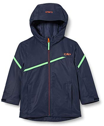 CMP - Kinder-Skijacke aus Twill mit fester Kapuze, Schwarz Blau, 98