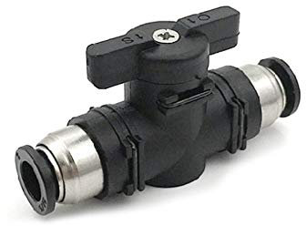 Pneumatischer Anschluss POWERTOOL Kunststoff-Kugelhahn-Hebel-Absperrventil, Luftstrom-Kontrollschalter für Luftleitungen und pneumatische Werkzeuge (12 mm)