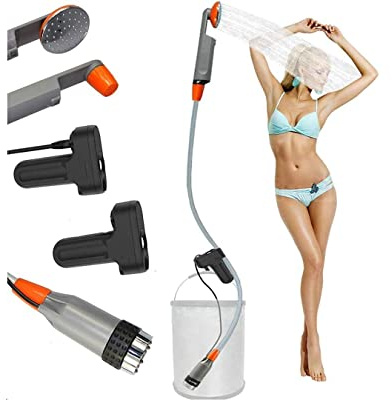 Zooma Douche Portable, Douche de Camping Portable Douchette Extérieur, Douche de Camping avec Tuyau 1.8M, Camping Douche Portable Douche extérieur