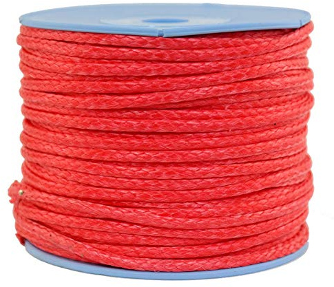 Dyneema Flechtschnur Seil Dyneemaseil Flechtleine aus Dyneema - Durchmesser 3mm - 50 Meter Fb. rot - 950 daN