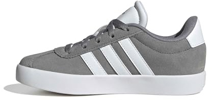 adidas VL Court 3.0 Kids unisex - barn Sneaker, Grey Three/Cloud White/Grey Two, 32
