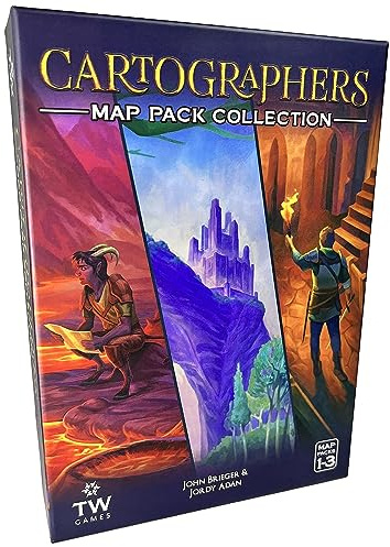 Thunderworks Games | Cartographers Map Pack Collection | Board Game Expansion | Ages 10+ | 1+ Players | 30-45 Minutes Playing Time