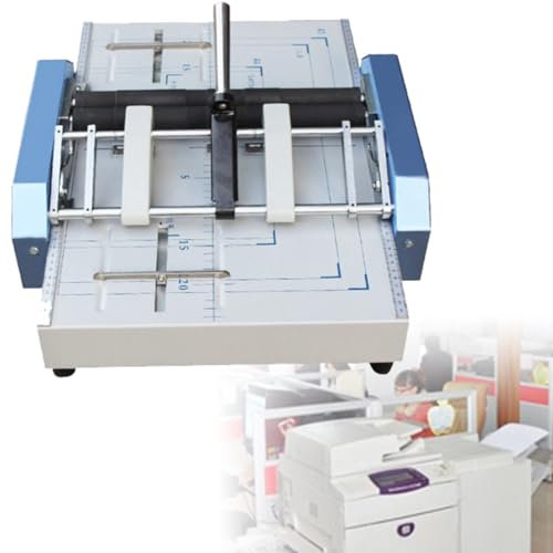 FENGSSLL Grapadora de Libros de Papel eléctrica, máquina de encuadernación automática con Grapadora Plana, máquina Plegable de Grapadora de folletos A3, máquina de Carpetas discontinuas
