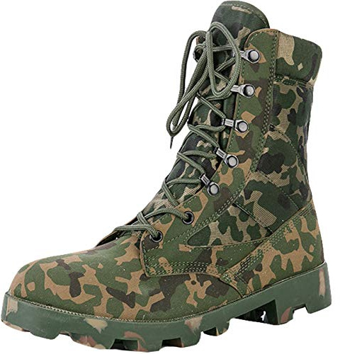 QAXZESA Pour des hommes Ultraléger Respirant Militaire Bottes Extérieur Désert Bottillons tactiques Bottes de combat Botte de patrouille de l'armée Chaussures de police de sécurité,Camouflage-41
