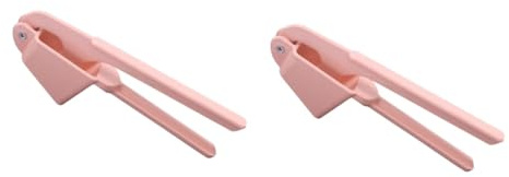 TOPBATHY 2pcs Multifunction Garlic Press Slicer Creative Garlic Mincer Crusher Alloy Kitchen Gadget for Easy Crushing