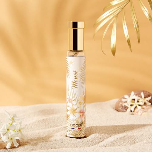 adopt MONOI BLANC 30ml Eau de Parfum, Parfum femme | Floral et sensuel, jasmin, note de cœur monoï, parfum d'été frais, fleurs exotiques, parfum durable, EDP, fabriqué en France, adopt : parfum pour