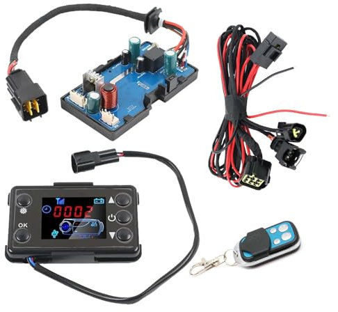 Standheizung Controller, 3KW/5KW/8KW 12V/24V Auto Platinen Heizung LCD Monitor Dieselheizung Hauptplatine Autoheizungsregler Wagenheizung Parkheizung Diesel mit Fernbedienung