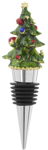 JECOMPRIS Enamel Christmas Series Bottle Stoppers New Years Wine Bottle Stoppers Xmas Tree Wine Stopper Wine Bottle Sealer Wine Bottle Caps Red Wine Stopper Festival Wine Stoppers Zinc Alloy