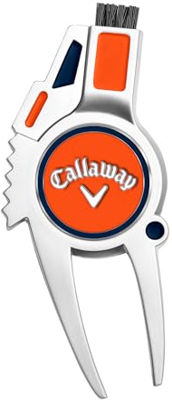 Callaway, 4-in-1, Golf, Pitchgabel, Reparaturwerkzeug, Orange/Marineblau