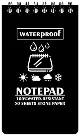 Wasserdichtes Taschennotizbuch, Write In The Rain Notizbuch, Allwetter-Notizblock, Wasserfestes Papier-Notizbuch, Wasserdichter Notizblock, Wasserfeste Notizblöcke, Feldnotizbuch, Taschennotizblock
