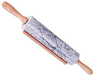 WEKADRIN Spianatoia Marmo Con Manici Legno Utensile Da Cucina Per Pasta e Design Elegante e Funzionale Facile Da Pulire Per Amici e Famiglia