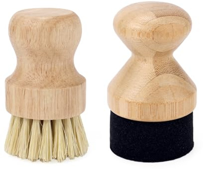 Applicatore di Cera per Olio da Taglio e Set di Spazzole per Strofinare, Legno con Fibra di Sisal e Spugna Snijplank Olie Wax Applicator per Ceppi da Macellaio in Legno Spatole Cucchiai Utensili