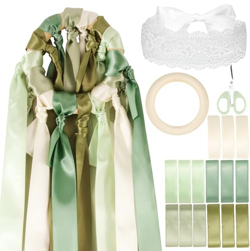 BOFUNX Set di Nastro per Bouquet da Sposa Nastri di Matrimonio Accessori per Giochi del Nastri del Bouquet da Sposa Decorazione di Nozze Bomboniere