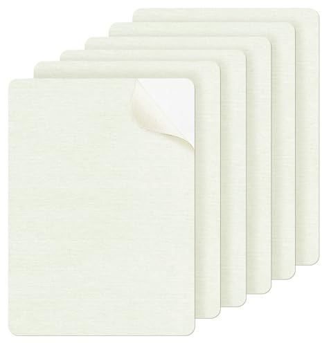 SAIIURV 6 Stück Flicken Selbstklebend Stoff, Wasserdicht Flicken Patches, für die Reparatur von Kleidung, Sofas, Vorhang, Leinen-Kissen, Zelt (Beige)