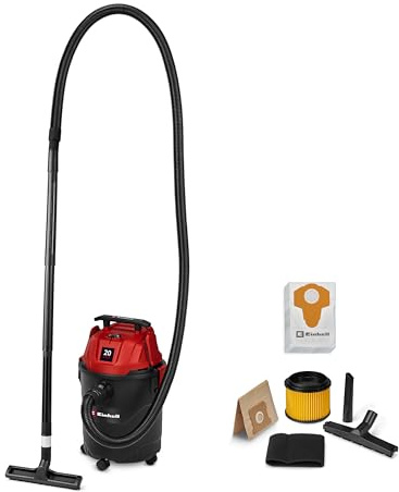 Einhell Nass-Trockensauger TC-VC 2045 (850 Watt, 180 mbar Saugleistung, 20 L Auffangbehälter, Blasanschluss, Tragegriff, inkl. Düsen, Filter und Schmutzfangsack)