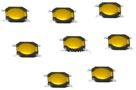 1 pulsador táctil momentáneo de 5,2 x 5,2/4 x 4 x 1,5 mm / 1,6/1,7/2/2,5/3/3,5/4,3/5/6 H/mm, 4 pines, SMD, montaje en superficie.(4x4x1.6mm)