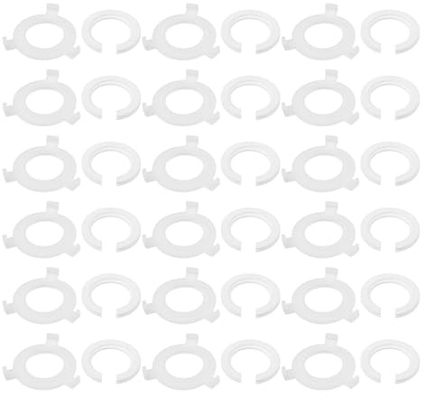Sewroro 40pcs E27 to E14 Lamp Socket Adapter Rings, Plastic Lampshade Converter Rings for Ceiling Lights and Pendant Lamps, White E14 Shade Reducers Suitable for DIY Lighting Fixtures