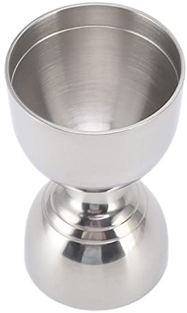 Phefop Jigger de Cóctel de 30/60ml, Medidor de Tiro de Apertura Amplia de Acero Inoxidable con Alta Precisión para Camareros Principiantes y Profesionales (30/60ml Plata Clásica)