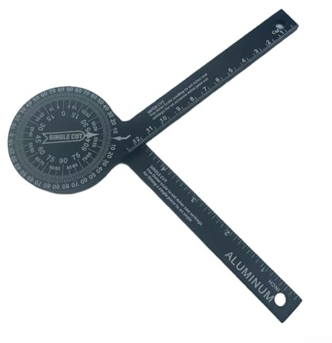 Strumento goniometro in alluminio a 360 gradi per la lavorazione del legno Mitra Saw Setup e misurazione dell'angolo di precisione in progetti di falegnameria