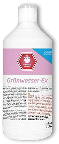 Grünwasser- EX Algen 2 liter Algenvernichter Koi Teichpflege Teich Algen Koiteich