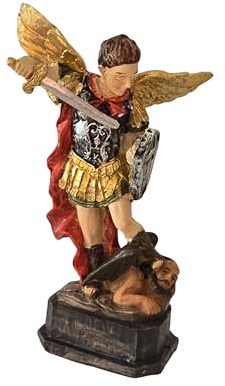 DRW Figura Arcángel de 13.5 cm Resina Pintado a Mano (San Miguel)