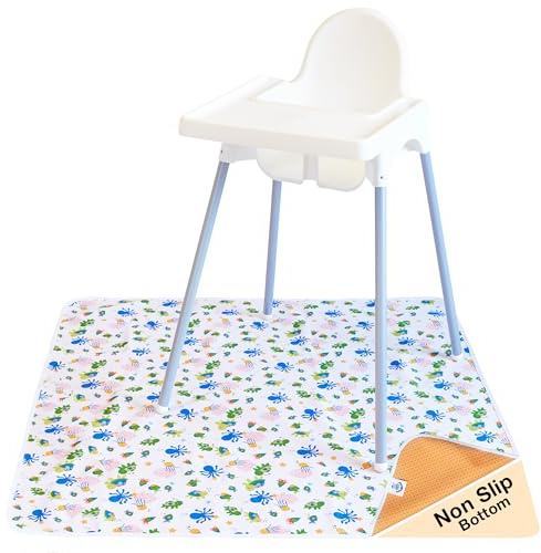 rutschfeste Spritzmatte von TotsAhoy!® Große Unterlage Bodenschutz für Hochstuhl (Unter dem Meer) Splat/Splash Mat